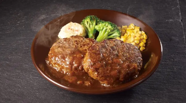 Double 100% Angus Beef Steak Hamburger with Japanese Onion Sauce