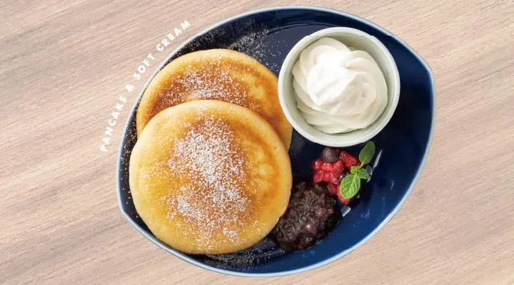 Pancakes with Rich Hokkaido Soft-Serve Ice Cream