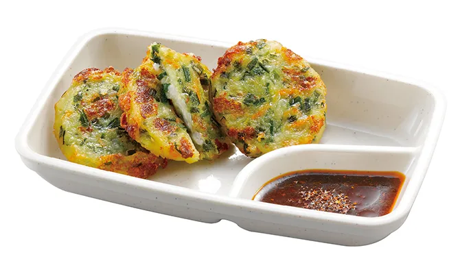 Bite-Sized Chive Chijimi (Korean Pancake)