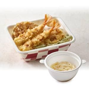 Tenya Deluxe Tempura Bowl Bento & Cold Mini Udon Set