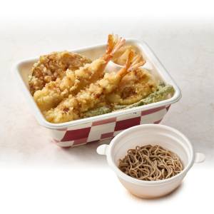 Tenya Premium Tendon Bento (with Cold Small Yabu Soba) Set