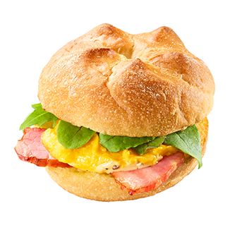 Breakfast B: Kaiser Roll Sandwich with Scrambled Eggs & Smoked Bacon ~Truffle Mayo~