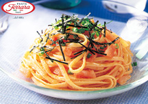 Cold Japanese-Style Pasta with Spicy Cod Roe and Squid