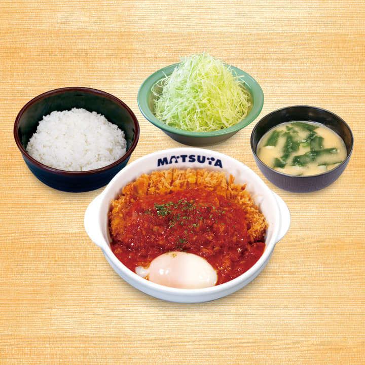 Savory Tomato Pork Loin Katsu Set Meal