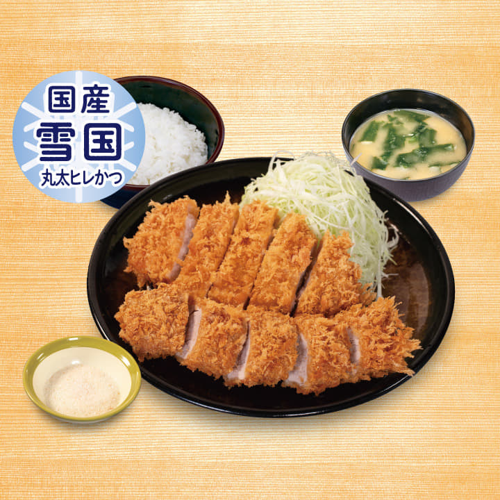 Pork Loin Katsu & "Domestic Snow-Country Raised" Round Tenderloin Katsu Set Meal