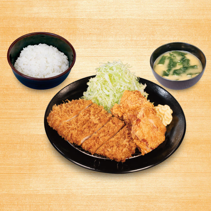 Pork Loin Katsu & Large Fried Chicken Set Meal