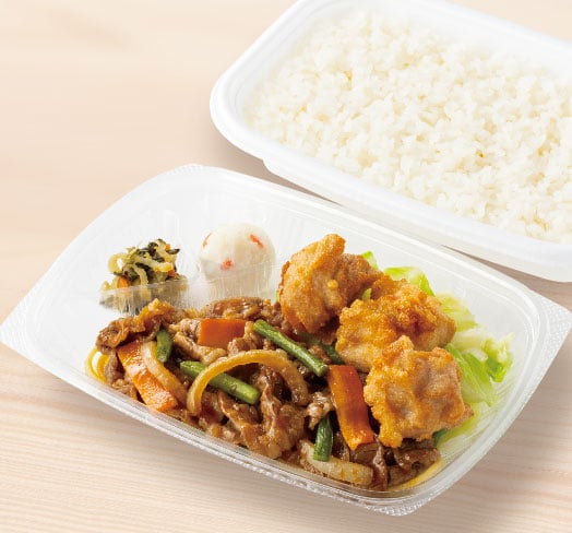 Beef Yakiniku & Fried Chicken Bento