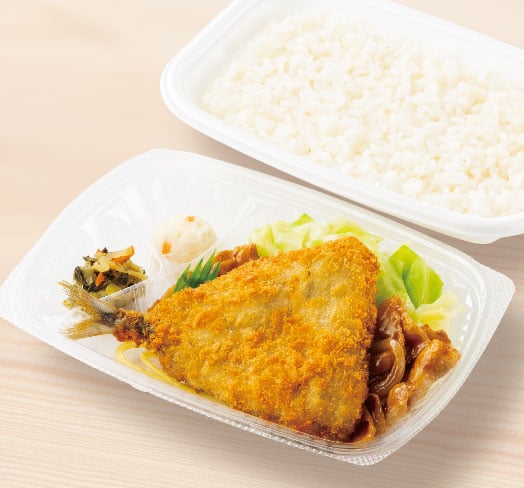 Fried Horse Mackerel & Ginger Pork Bento