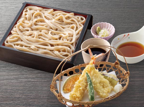 Chilled Seiro Udon with Shrimp Tempura [Cold]